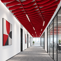 Panneau Acoustique en Feutre PET Écologique Certifié BSCI ISO pour Bureau, Absorption Sonore, Décoration de Plafond, Solutions de Projet