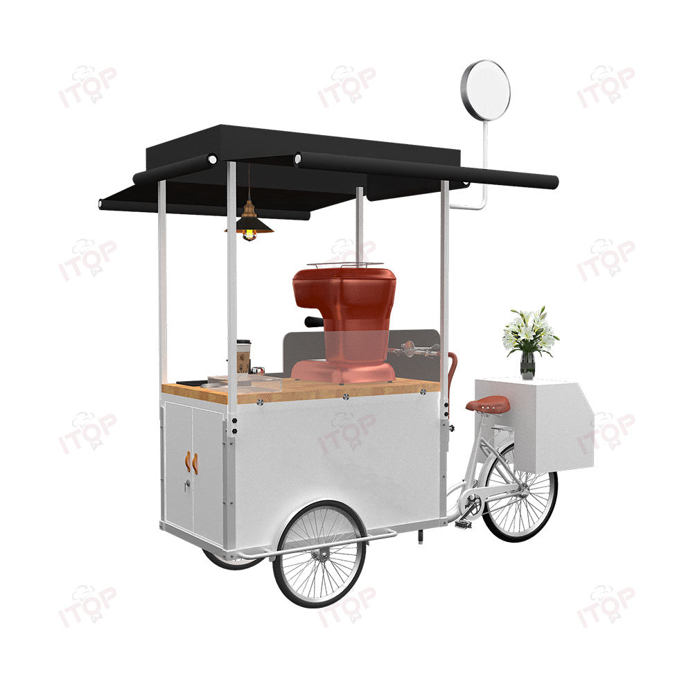 2025 Burger Bike Cart Stainless Steel Electric Food Truck