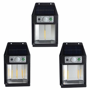 Lámpara de Pared de Estilo Retro con Paneles Solares, Encendido/Apagado Automático, Lámpara de Pared LED con Hilo de Tungsteno Solar para Sala de Estar, Baño, Garaje, Patio - Product Image 1