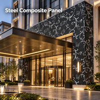 Panneau composite en acier noir mat de 3 mm pour revêtement de cloison de bureau