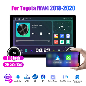 Autoradio <span class=keywords><strong>Android</strong></span> 2Din 11,8 pouces pour <span class=keywords><strong>Toyota</strong></span> <span class=keywords><strong>RAV4</strong></span> 2018 <span class=keywords><strong>2019</strong></span> 2020 Écran QLED 2K Stéréo de voiture Lecteur DVD de voiture Carplay <span class=keywords><strong>Android</strong></span> <span class=keywords><strong>Auto</strong></span> - Product Image 5