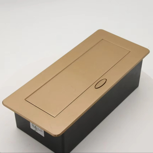 T266-4P Tabletop ổ cắm ba 13A nhôm Rose Gold mở phong cách với bàn chải chậm <span class=keywords><strong>pop</strong></span>-up cho bảng ổ cắm - Product Image 2