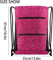 Sac à dos à cordon personnalisable avec paillettes étincelantes, imperméable, antivol, brillant, pour le sport, la danse, en lin brillant, unisexe, pour la gym