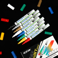 Gxin G-863A Marqueur à peinture haute performance multicolore à base d'huile 1.2mm Non-fading Non-toxic Low Odeur Paint Marker Pen Set