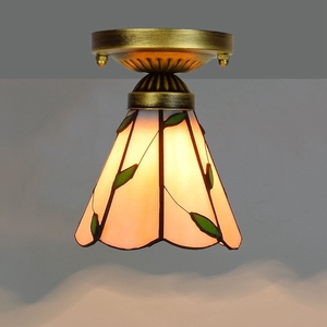 Tiffany Corridor Plafondlamp Europese Groene Glazen Knop Slaapkamer Plafondlamp Balkon Gang Portiek Plafond Verlichtingsarmaturen - Product Image 4