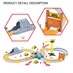 Camion de chantier magique Jacko Toys avec pistes flexibles, 144 pièces, <span class=keywords><strong>voiture</strong></span> jouet en plastique avec 5 lumières LED - Product Image 2