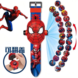 Montre électronique lumineuse Kuromi Spider-Man avec projecteur numérique pour enfants, montre à bracelet avec 24 images d'anime - Product Image 4