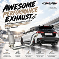 Échappement haute performance pour Mercedes A35/CLA35/GLA35/GLB35 AMG 2.0T M260 (2019+) avec catalyseur intégré