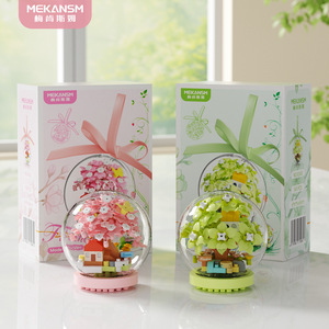 Mekansm – blocs de construction de micro-particules, boule de cristal, modèle de maison dans les arbres, ornements, jouets éducatifs pour enfants de 5 à 7 ans - Product Image 4