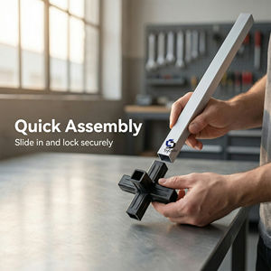 Connecteurs carrés en aluminium de 25 mm, noirs et blancs, connecteurs d'angle en plastique pour tubes carrés 20x20 - Product Image 4