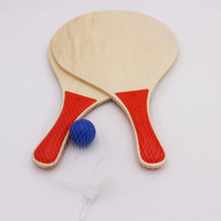 Exercice de sport Logo personnalisé Raquette de tennis de plage en bois Jeu de balle à pagaie pour jouer en plein air