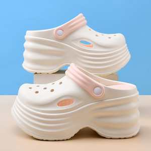 <b>Women's</b> <b>Crocs</b> Thick Soled Closed Toe Sandals EVA Non Slip 7cm Platform Heel Water Shoes - Product Image 4