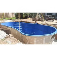 Piscine Enterrée et Hors Sol en Fibre de Verre Sur Mesure, Moderne, Préfabriquée, Conteneur d'Expédition pour Extérieur