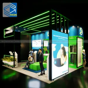 Portable Folding Aluminum Tube Custom Tradeshow Booth Expo Booth Design Modular Exhibition Stand