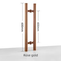 Poignée de porte en acier inoxydable de type tube rond or rose 400