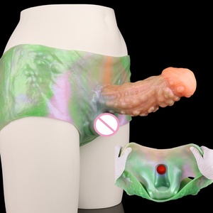 <b>Dildo</b> Pants Fantasy Animal Strap on Penis Pants for Women Men Masturbator Silicone Harness <b>Dildo</b> Sleeve - Product Image 1
