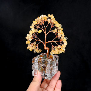Árbol de Dinero de Cristal Curativo Mágico, Citrino, Amatista, Cuarzo Rosa, para Decoración del Hogar, Precio al por Mayor - Product Image 4