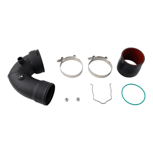 Tuyau de suralimentation latéral froid en aluminium (J-Pipe) pour moteur BMW S55 |   F80 M3, F82 M4, F87 M2 Competition 2015-2019 ICP048-BK - Product Image 2