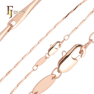 FJ Fallon Modeschmuck Klassische <span class=keywords><strong>Gerstenkorn</strong></span>-Fantasiekette Rosévergoldet auf Messingbasis Geteilt - Product Image 3