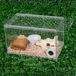 Boîte d'alimentation pour animaux de compagnie, boîtier en plexiglas personnalisé, Cage de <span class=keywords><strong>Reptile</strong></span> de Terrarium en acrylique - Product Image 4