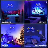 Enseigne néon LED acrylique – Meilleurs cadeaux pour gamers, garçons et enfants – Décoration de chambre avec manette de jeu – Enseigne néon pour chambre de garçon adolescent