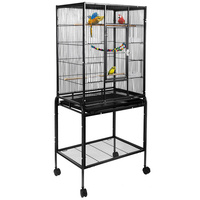 Conception améliorée JH-Mech Matériau robuste Sécurité stable et cadre en métal solide Conception attentionnée Cage à oiseaux grande taille