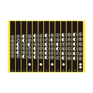 Autocollant d'échelle pour guitare et ukulé<span class=keywords><strong>l</strong></span>é Ed T-101B, professionnel, avec lettres anglaises colorées, nom des notes, accessoires pour instrument de chant, pour <span class=keywords><strong>débutant</strong></span> - Product Image 6
