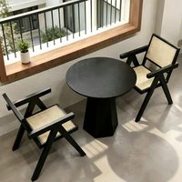 Ensemble table et chaises en bois massif personnalisable pour usage commercial, restaurants, salons de thé, hôtels, salles de conférence - Moderne