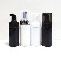 Flacon pompe à mousse rechargeable écologique noir pour savon à cils, 30ml 50ml 100ml 2oz 60ml, avec logo personnalisé, en PET