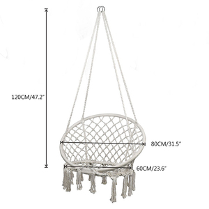 Intérieur Extérieur <span class=keywords><strong>Suspendu</strong></span> <span class=keywords><strong>Macramé</strong></span> Hamac Balançoire Chaise pour enfant et adulte - Product Image 1