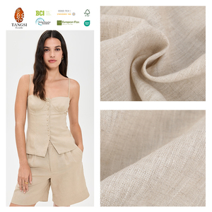 טרנד חם מוכר טרנד רך בתעודת צבע טבעי תומך 100% בדים פשתן טהורים לבגדים - Product Image 1