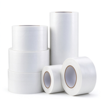 Bande d'étanchéité anti-humidité pour béton, haute adhérence, blanche, en PE, pour la protection des dalles de béton et l'étanchéité des sols