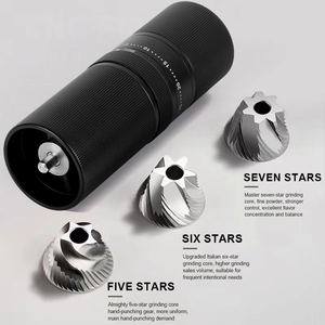 Macinacaffè Manuale con Macine in Acciaio Inox a 7 Stelle per French Press, Moka, Espresso, Design Regolabile Esternamente - Product Image 3