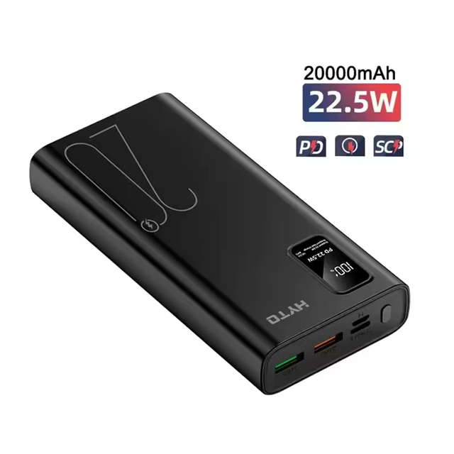 HYTO Factory PD 22.5w Power Bank 20000mah Fast Charging Mobile Phone External Battery Portable Charger 20000 Mah Powerbank