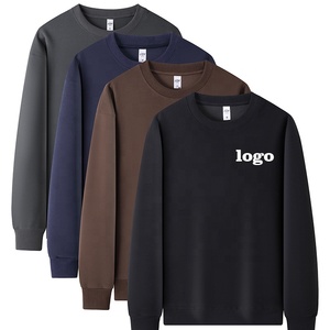Sudaderas Negras Lisas para <span class=keywords><strong>Hombre</strong></span>, Cuello Redondo, Sudaderas Extra Grandes Personalizadas, Sudaderas Estándar - Product Image 1