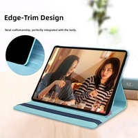 Étui de protection rotatif pour tablette Samsung Tab A7/T500, coque intégrale avec support, anti-chute, en cuir PU, accessoire