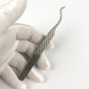 Precision, comfortable, and easy-to-use stainless steel tweezers for eyelash <b>extensions</b>, <b>nail</b> art, and lash grafting; versatile - Product Image 1