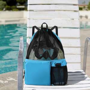 Nueva Mochila de Playa Plegable Personalizada de Malla de Poliéster con Cordón Integrado para Almacenamiento - Product Image 6