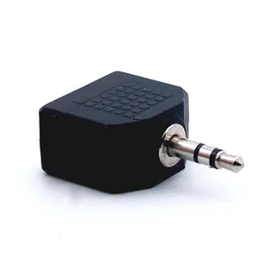 Y Stereo Audio Adapter Connector 3 Pole 3.5mm Male Plug to 3.5 mm Female Jack 2 in 1 Audio Jack Adapter Male Female Connector