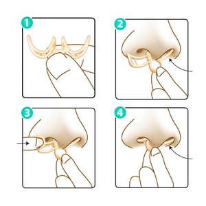 Dilatateur de nez pince-nez en silicone nasal Anti-ronflement souffle facile empêchant le ronflement aide à respirer les appareils de ronflement améliorer le sommeil - Product Image 6