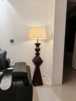 Lampadaire en fer style Chazhi, design médiéval, gradation progressive et commande vocale, lampe de chevet vintage pour chambre et salon