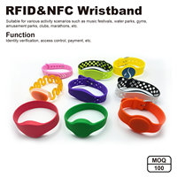 Bracelets intelligents NFC RFID en silicone, rouge, jaune, blanc, noir, impression de logo personnalisée, caoutchouc ovale réglable