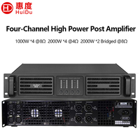 Amplificateur de puissance SMPS de classe H à 4 canaux HuiDu KG-41000 4x1000W/2x2000W, mode pont 8 canaux, système sonore professionnel pour scène, PA, DJ