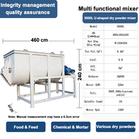 Mélangeur de poudre horizontal de type U certifié CE et ISO pour ligne de production de mastic mural/mortier sec 1000L-5000L