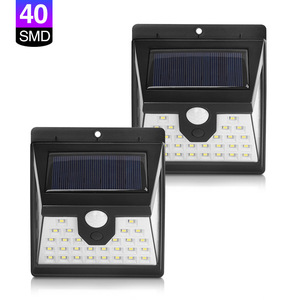 Outdoor Wall Lamp 40 SMD LED Solar Powered <b>Motion</b> <b>Sensor</b> <b>Light</b> For Garden Courtyard Waterproof Square Design - Product Image 1