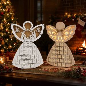 Calendario de Adviento de madera con 24 días de cuenta regresiva para Navidad, caja sorpresa, adorno para el hogar, regalo para niños - Product Image 2