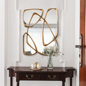 <span class=keywords><strong>Ingresso</strong></span> americano sala da pranzo forma irregolare creativo versato a <span class=keywords><strong>parete</strong></span> <span class=keywords><strong>specchio</strong></span> luce di lusso arredamento interno Hotel - Product Image 2