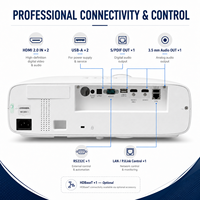 Projecteur laser professionnel 5200 lumens avec objectif à courte focale 0,44:1 et entrée 4K