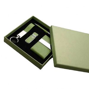 Set de Regalo Ecológico: Llavero USB de 8GB con Tarjetero de Cuero PU, Impresión Tipográfica Personalizada - Promocional para Oficina - Product Image 2