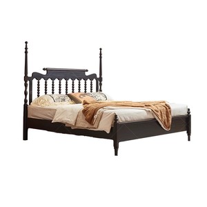 Cabecero Tallado de Madera Maciza Negra Personalizado, Minimalista y Ecológico, para Proyectos de Hoteles y Apartamentos, OEM, ODM, Venta al Por Mayor - Product Image 2